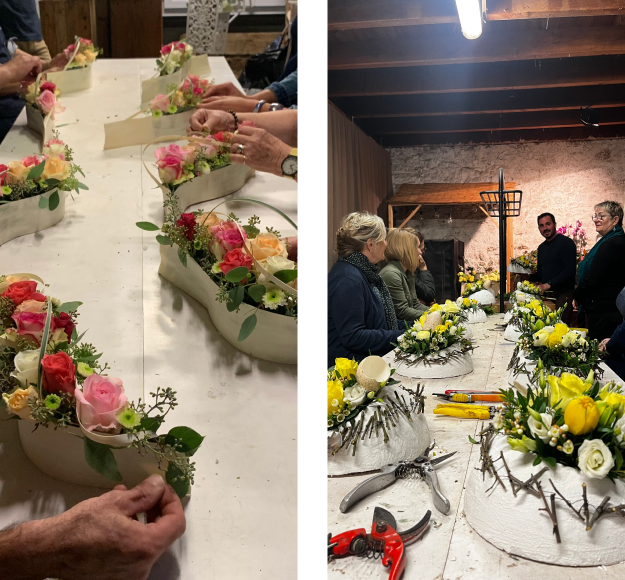 cours d'art floral à Chalonnes-sur-Loire près d'Angers dans le Maine-et-Loire 49